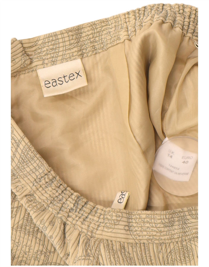 EASTEX Jupe droite en velours côtelé pour femme UK 44 Polyester floral beige moyen