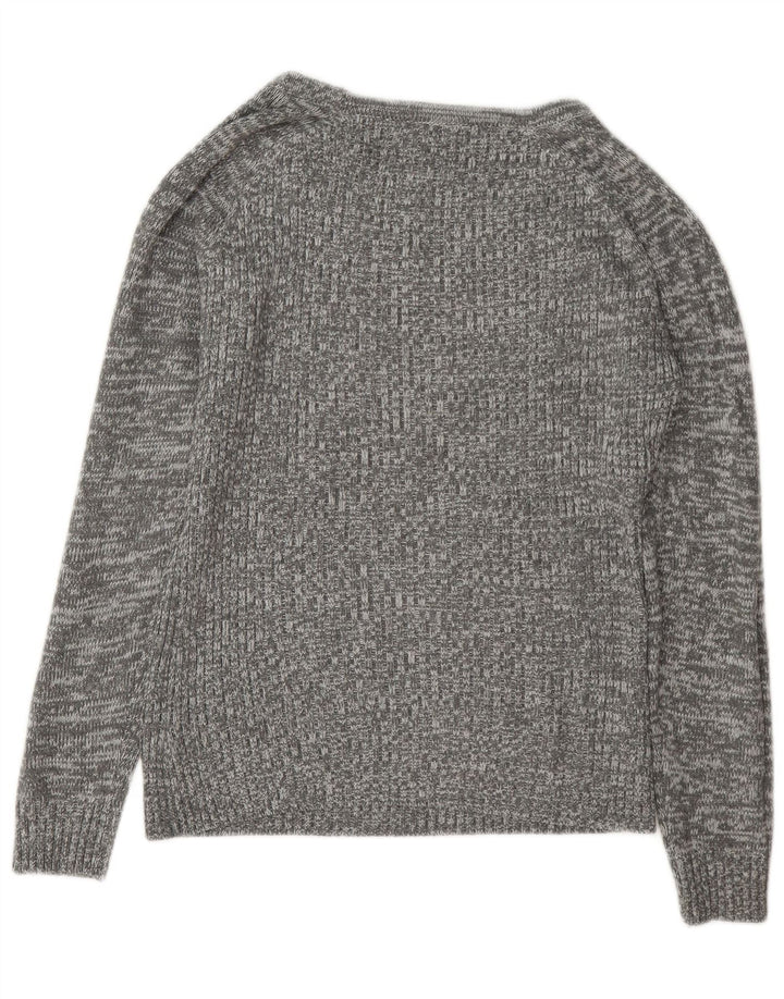 Guess Pull col bateau pour femme UK 14 Gris moyen moucheté