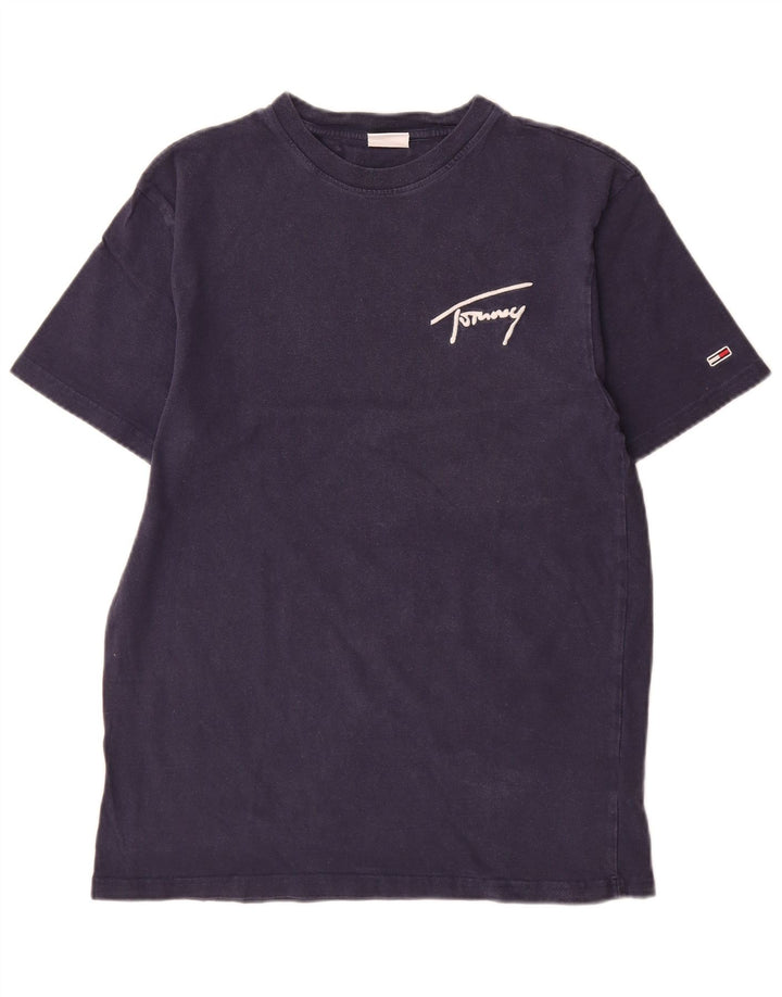 Tommy Hilfiger T-Shirt Graphique Homme Bleu Marine Moyen Coton