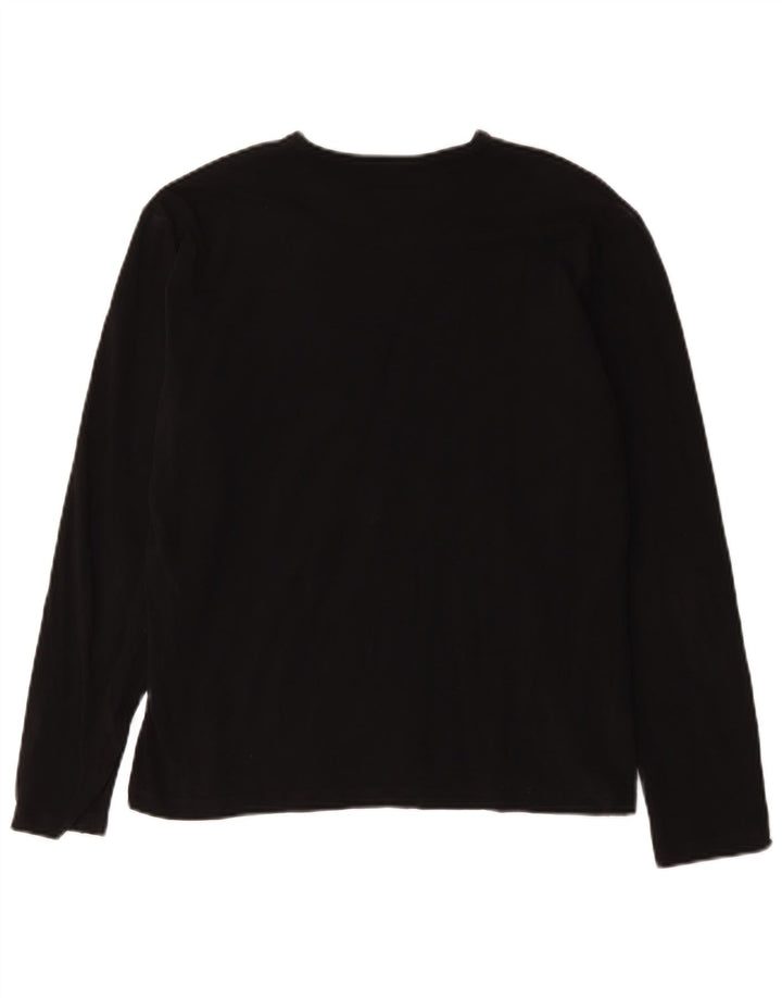 Calvin Klein Jeans Haut à manches longues pour femme UK 14 Medium Noir Coton