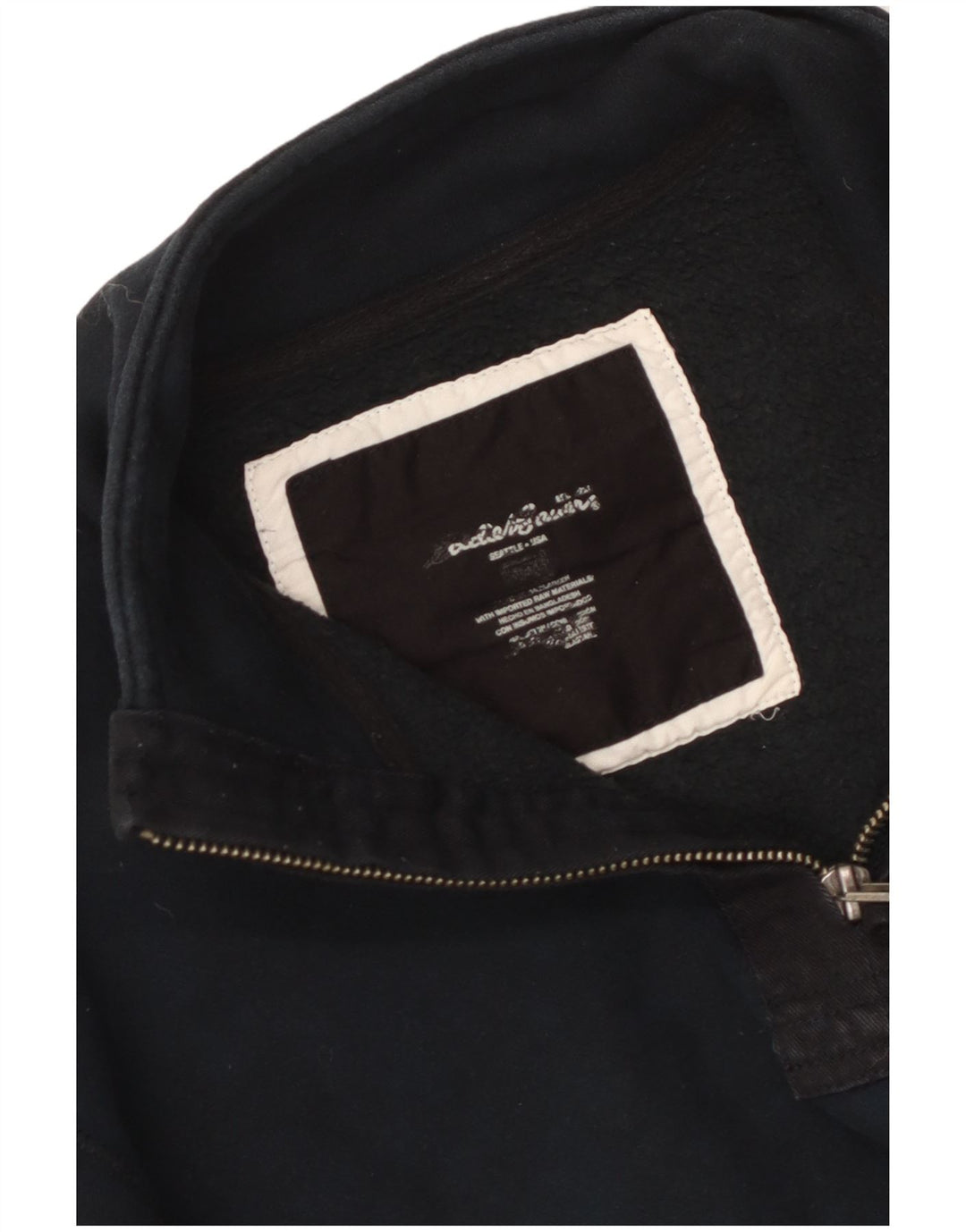 Eddie Bauer Pull à capuche avec col zippé pour femme UK 14 Bleu marine moyen