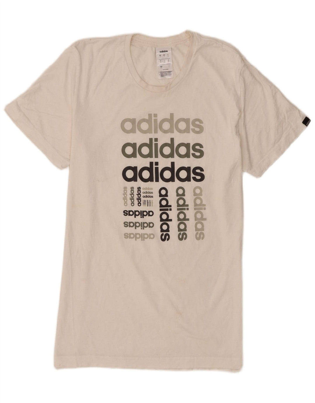 Adidas T-shirt graphique pour homme en coton blanc moyen