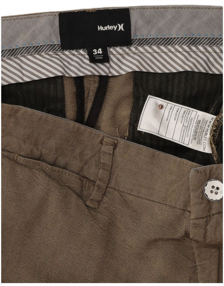HURLEY Short Chino Homme W34 Large Beige Coton