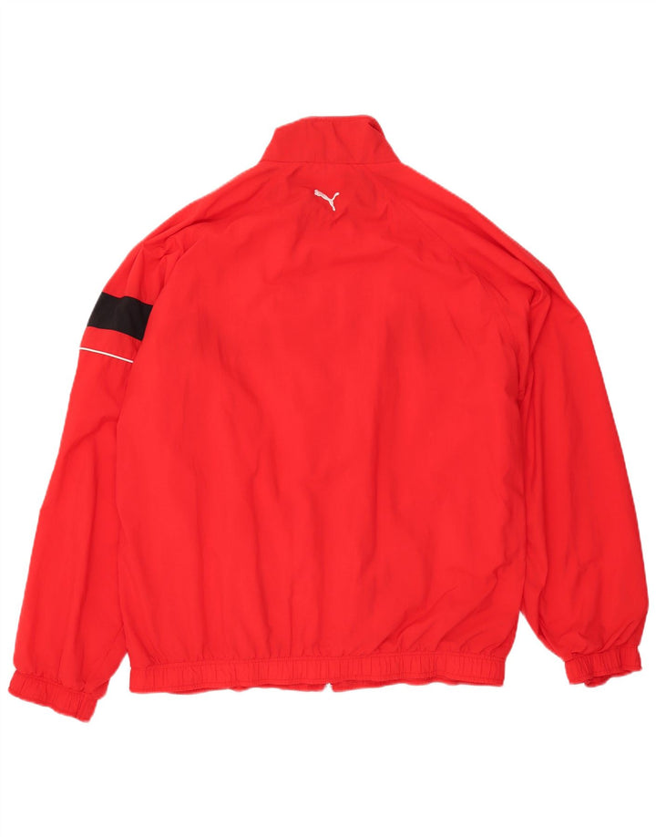 PUMA Veste de survêtement graphique pour hommes, grand rouge, en polyester