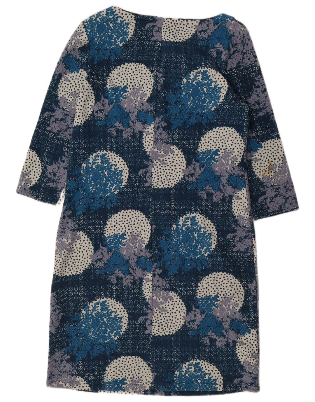Robe droite à manches 3/4 White Stuff pour femme UK 12 Bleu marine moyen floral