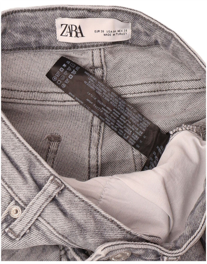 Zara Jeans Skinny Femme EU 36 XS W26 L28 Gris Coton Moderne
