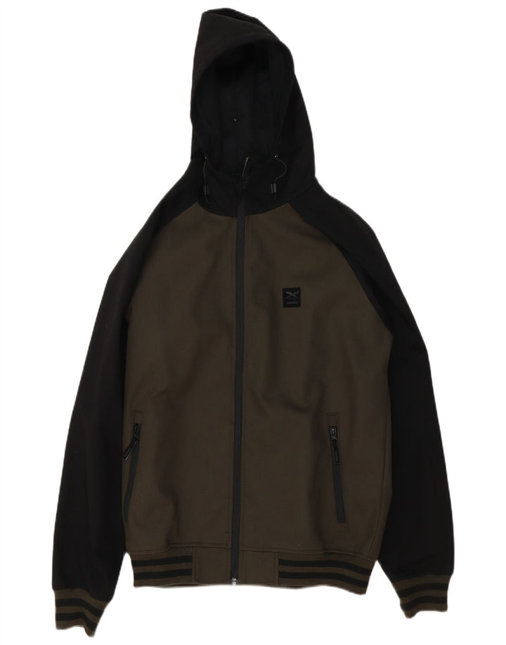 Iriedaily Veste Bomber Homme UK 38 Kaki Moyen Colorblock Polyester