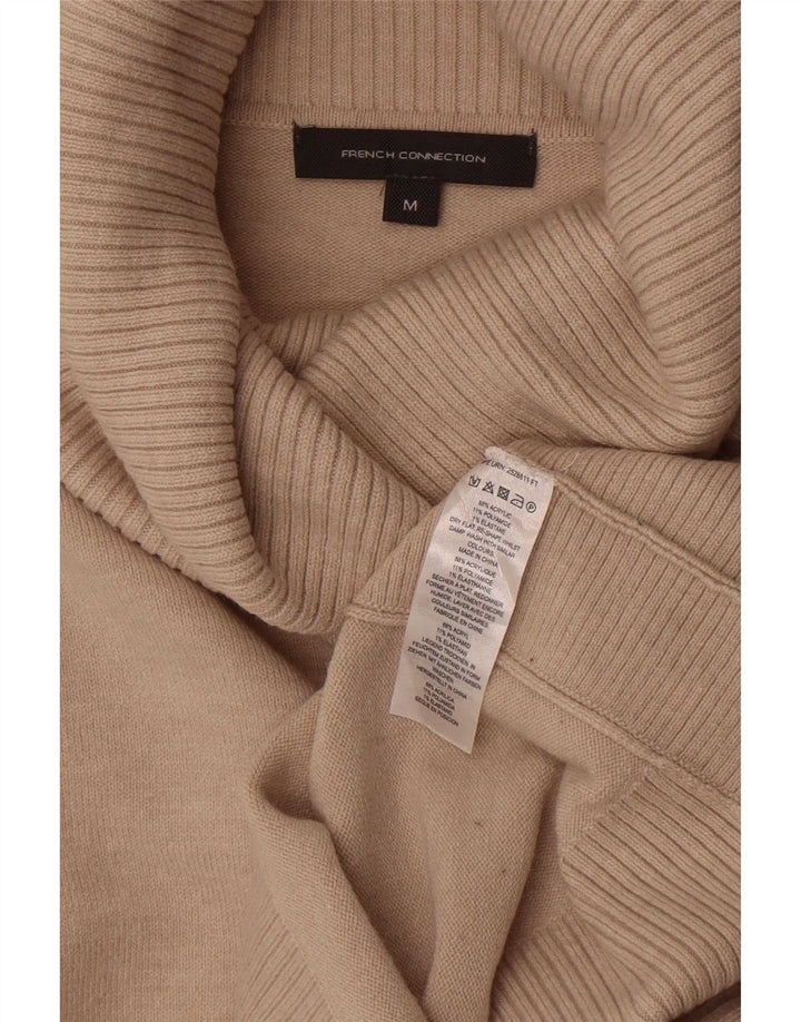 French Connection Pull col roulé pour femme UK 14 Beige moyen