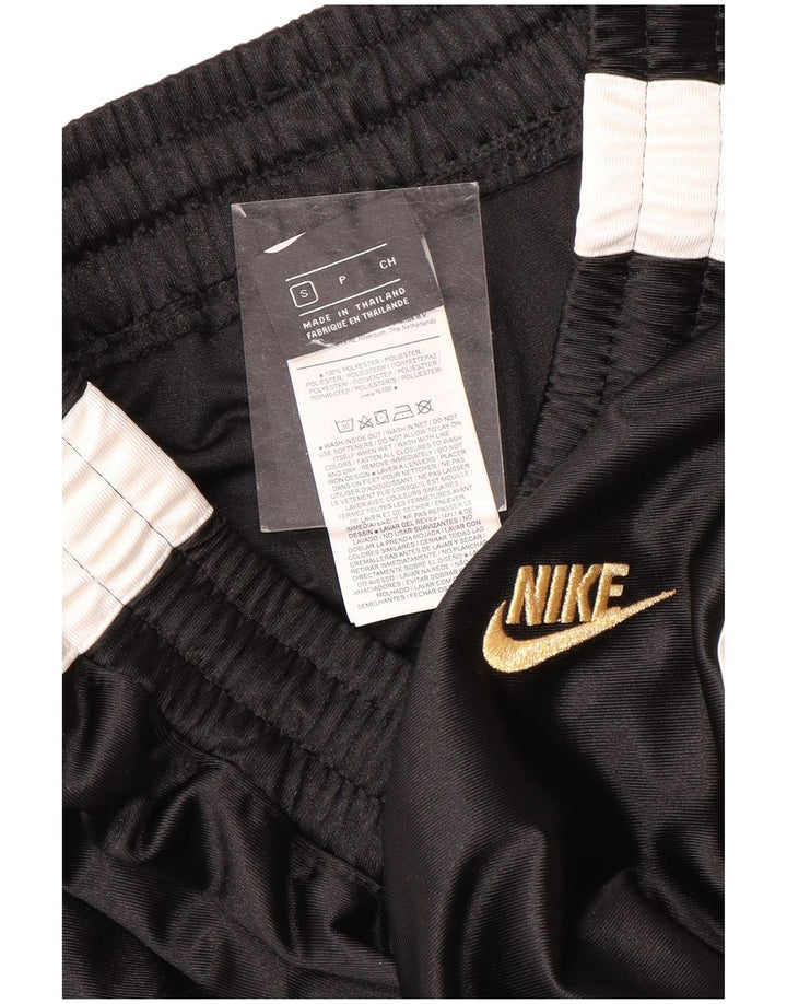 Nike Pantalon de survêtement pour femme UK 10 Small Noir Colourblock Polyester