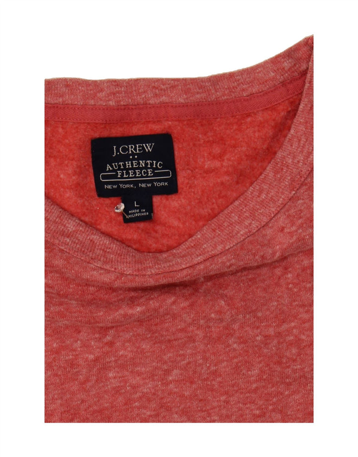 J. CREW Mens Crew Neck Jumper Sweater Large Red Flecked Cotton Vintage J. Crew and Second-Hand J. Crew from Messina Hembry 