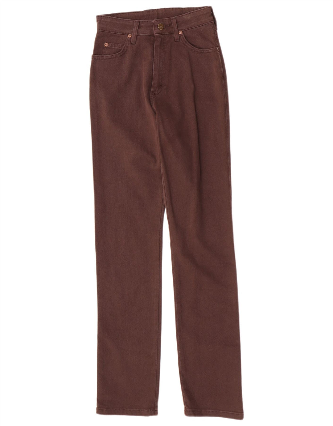 Lee Jean Droit Femme W27 L31 Marron Coton