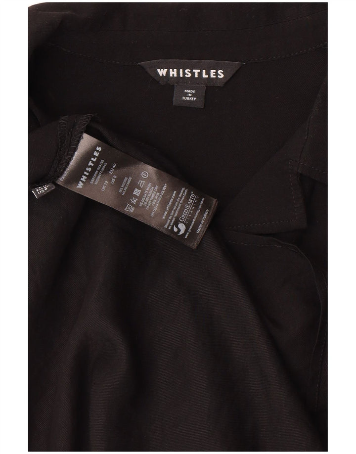 WHISTLES Womens Maxi Dress UK 12 Medium  Black Viscose