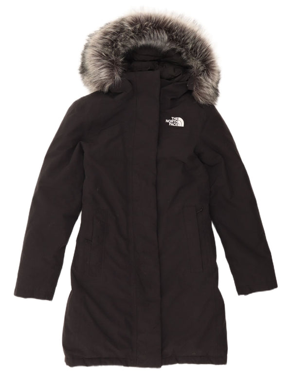 THE NORTH FACE Manteau matelassé à capuche surdimensionné pour femme UK 6 XS Nylon noir