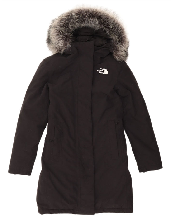 THE NORTH FACE Manteau matelassé à capuche surdimensionné pour femme UK 6 XS Nylon noir