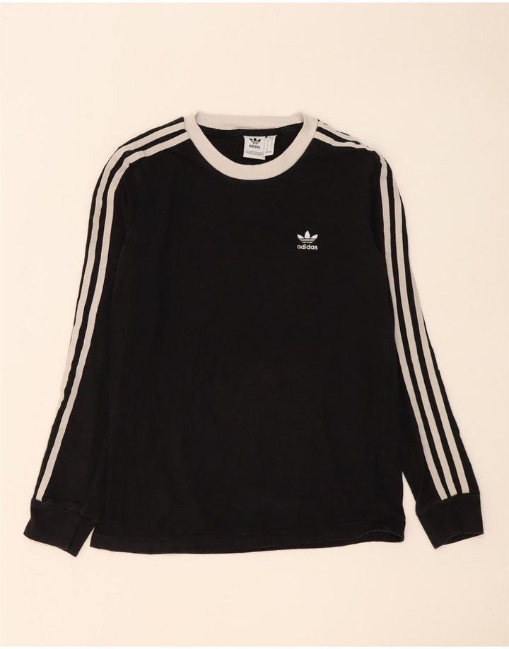 Adidas Haut à manches longues pour femme UK 10 Petit coton noir