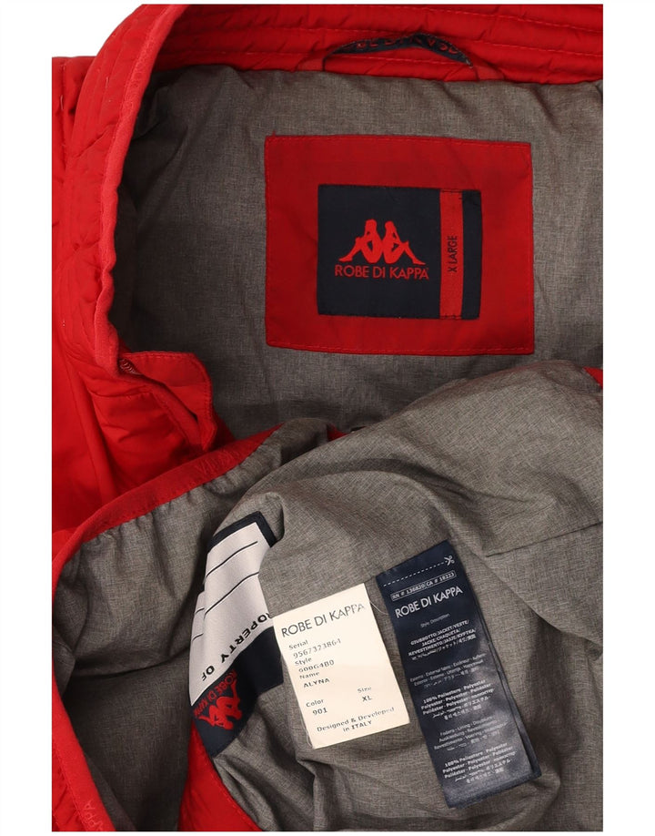 KAPPA Veste matelassée pour femme UK 18 XL Rouge Polyester