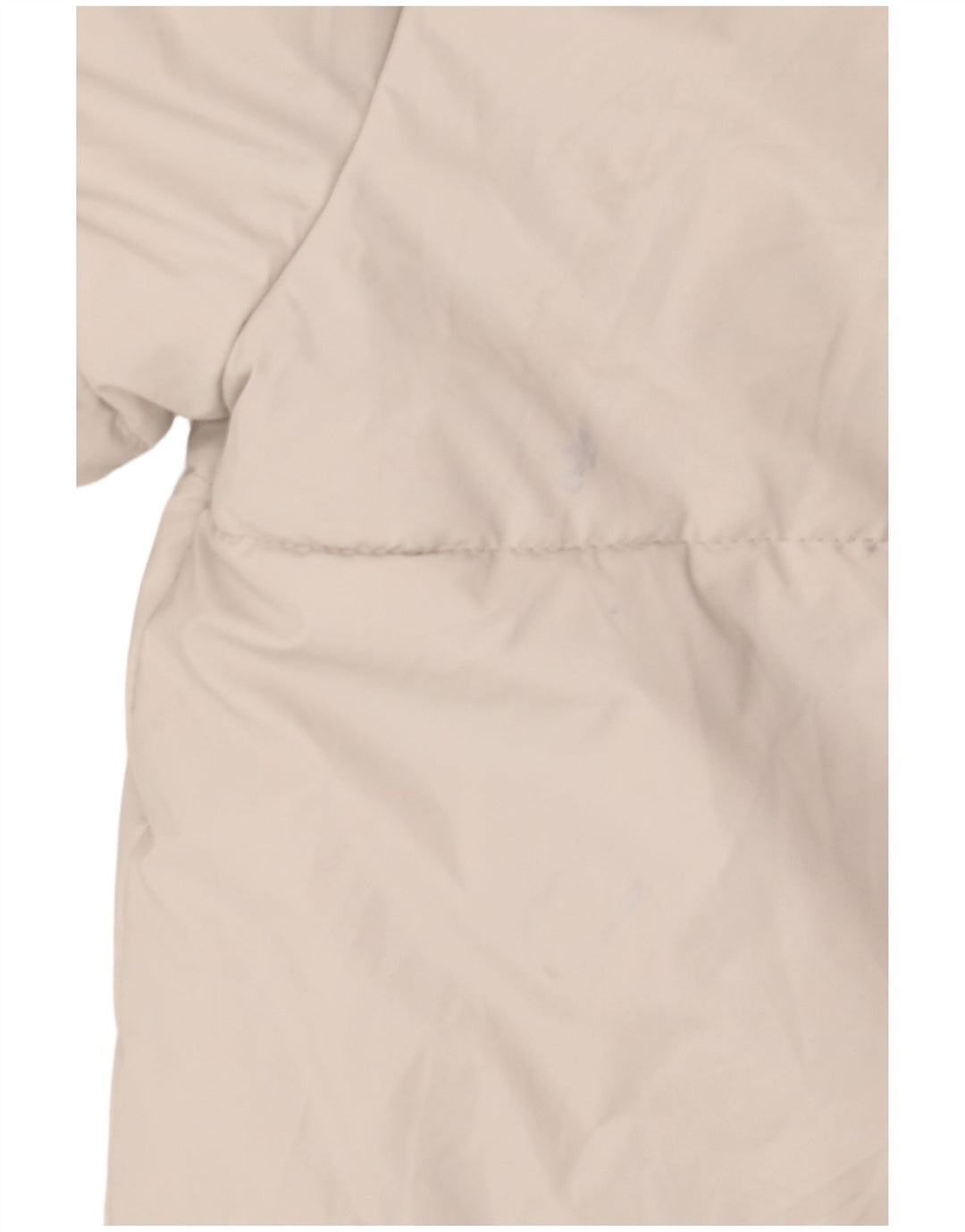 Zara Veste matelassée à capuche pour femme UK 16 Large Blanc Polyester