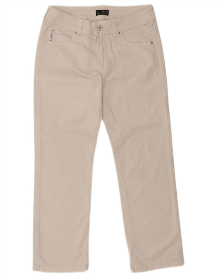 Armani Jeans Jean Droit Femme W29 L27 Blanc