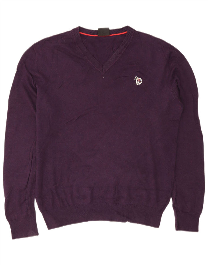 Paul Smith Pull col V Homme Violet Moyen Coton