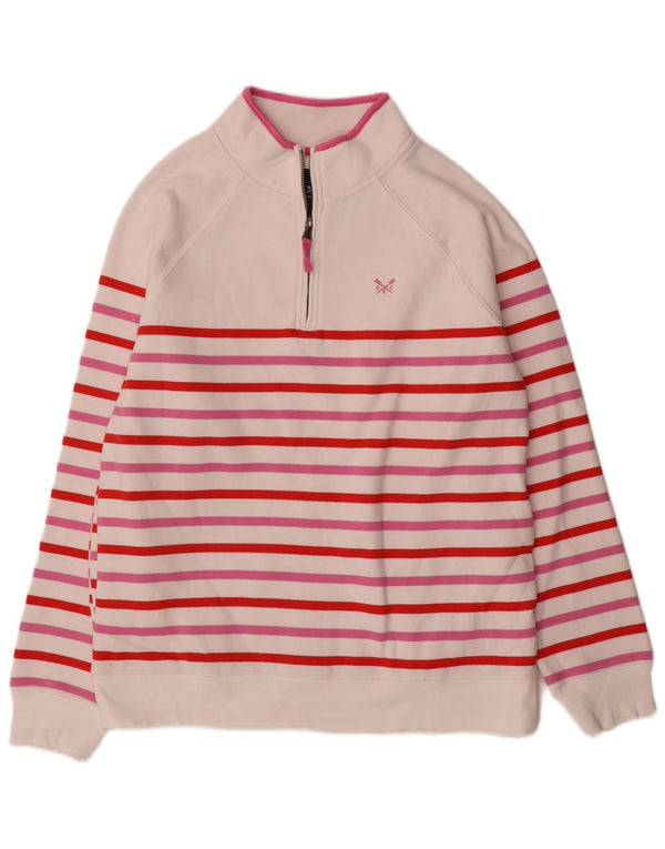 Crew Clothing Sweat-shirt pour femme UK 12 Medium Multicolore Rayé