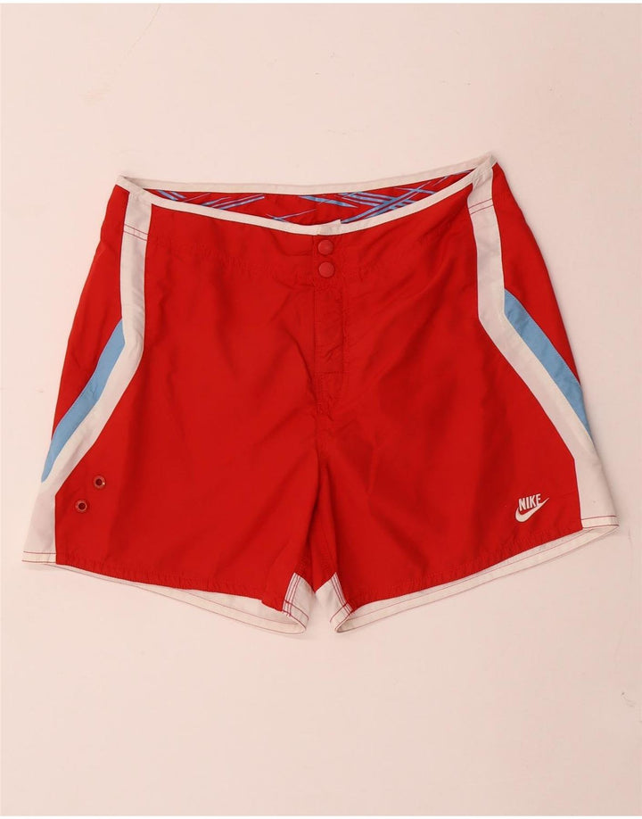 Nike Short de bain pour homme en polyester color block rouge moyen