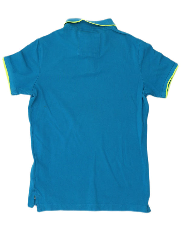 Superdry Polo Homme Bleu Moyen Coton