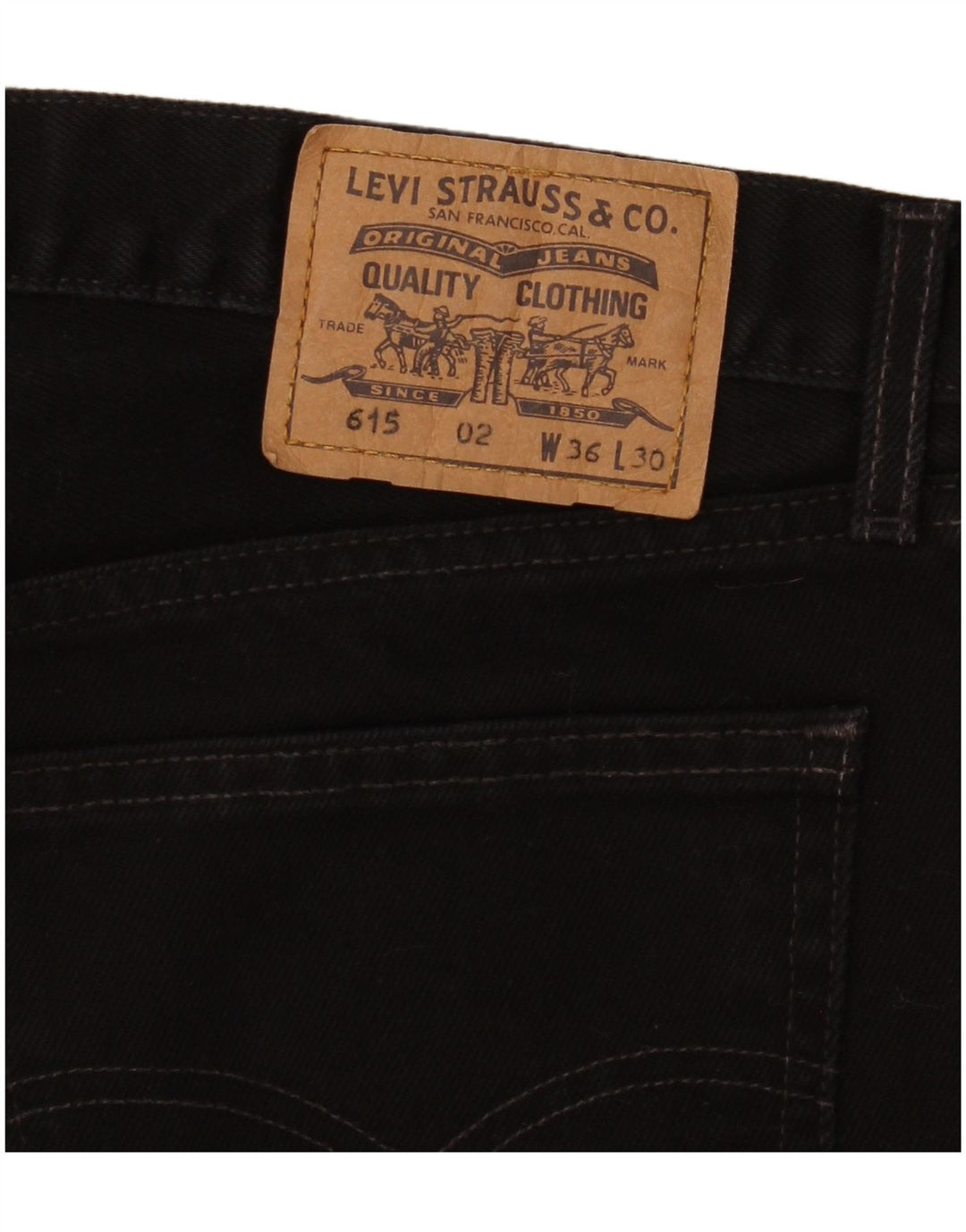 Levi's Jean Droit 615 Homme Noir W36 L30 Coton