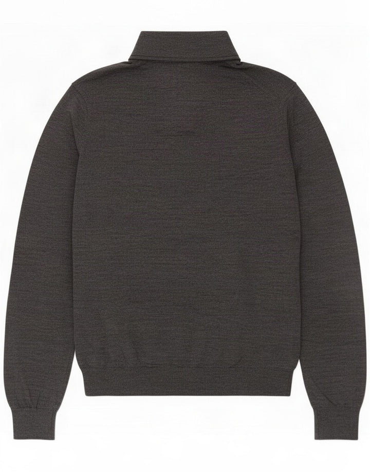 Reiss Pull à col polo pour homme Grande laine grise