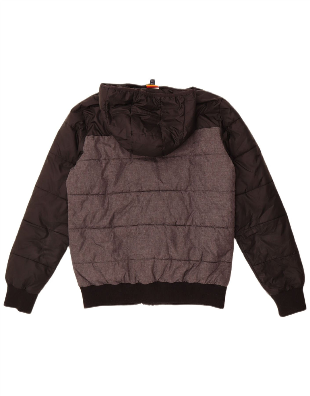 Ellesse Veste matelassée à capuche pour homme UK 38 Medium Black Colourblock Polyamide