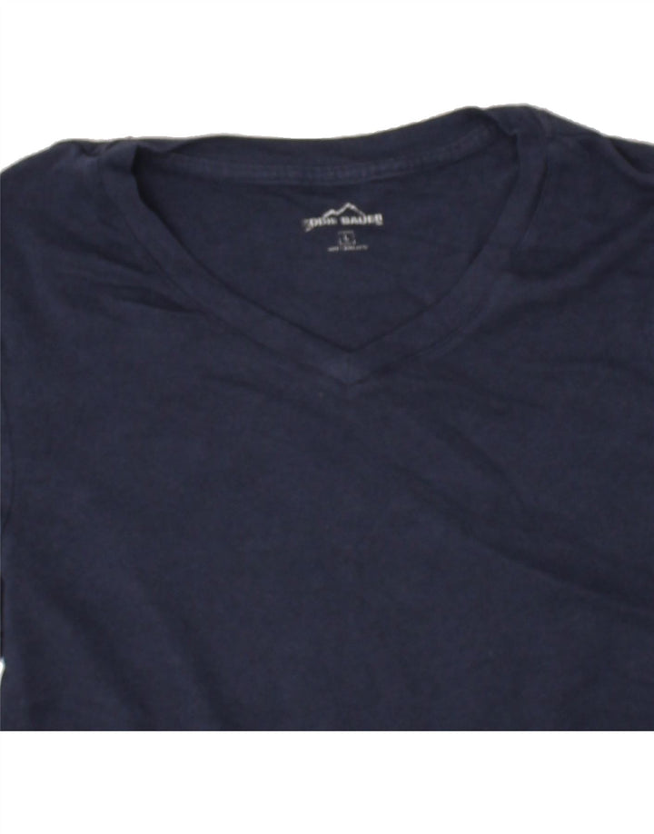 EDDIE BAUER Womens Top Long Sleeve UK 16 Large Navy Blue Cotton | Vintage Eddie Bauer | Thrift | Second-Hand Eddie Bauer | Used Clothing | Messina Hembry 