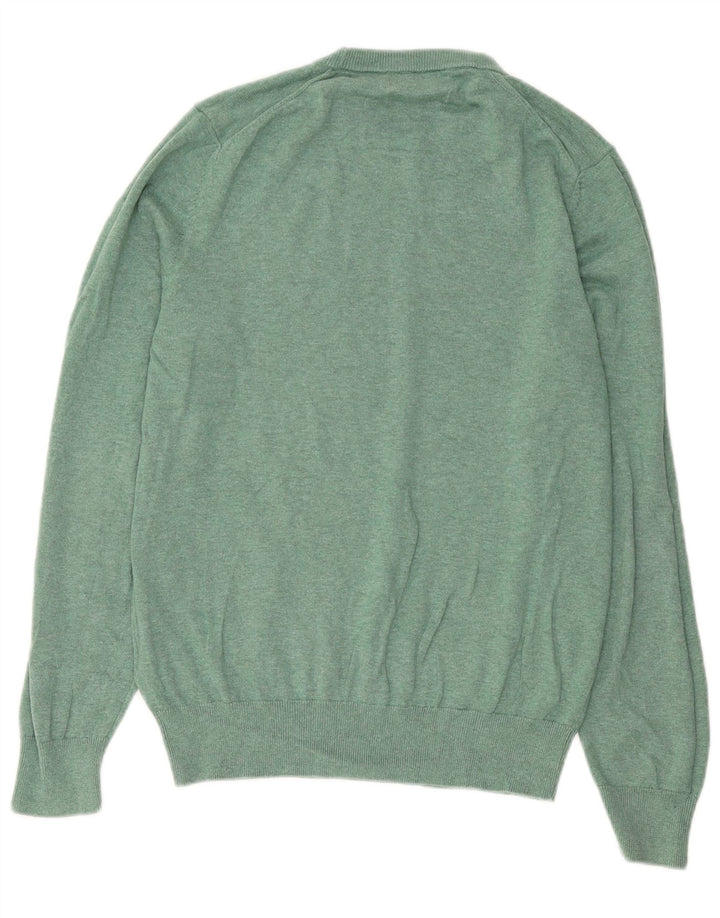 Marks & Spencer Pull Col Rond Homme Vert Moyen Coton