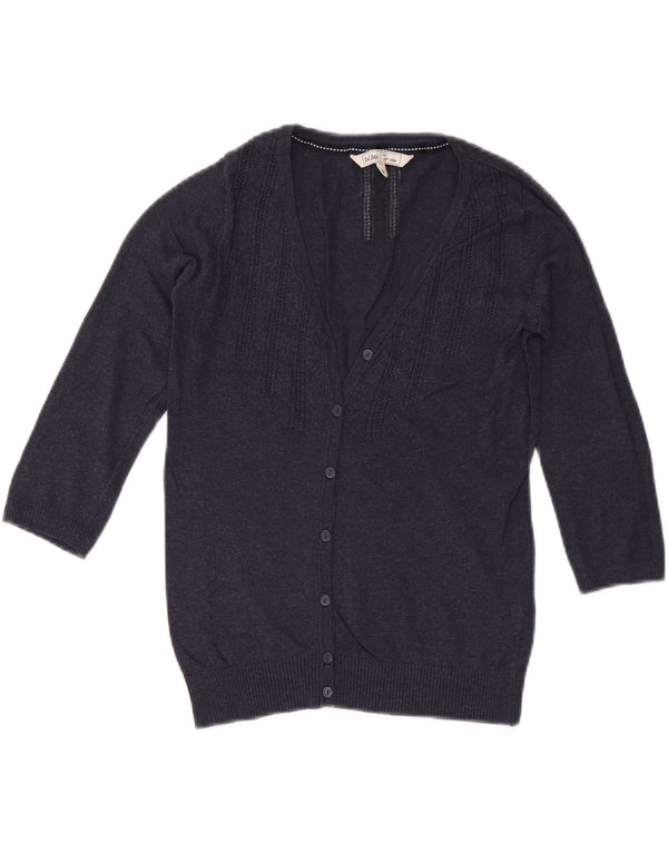 FAT FACE Cardigan à manches 3/4 pour femme UK 8 Small Bleu marine en coton
