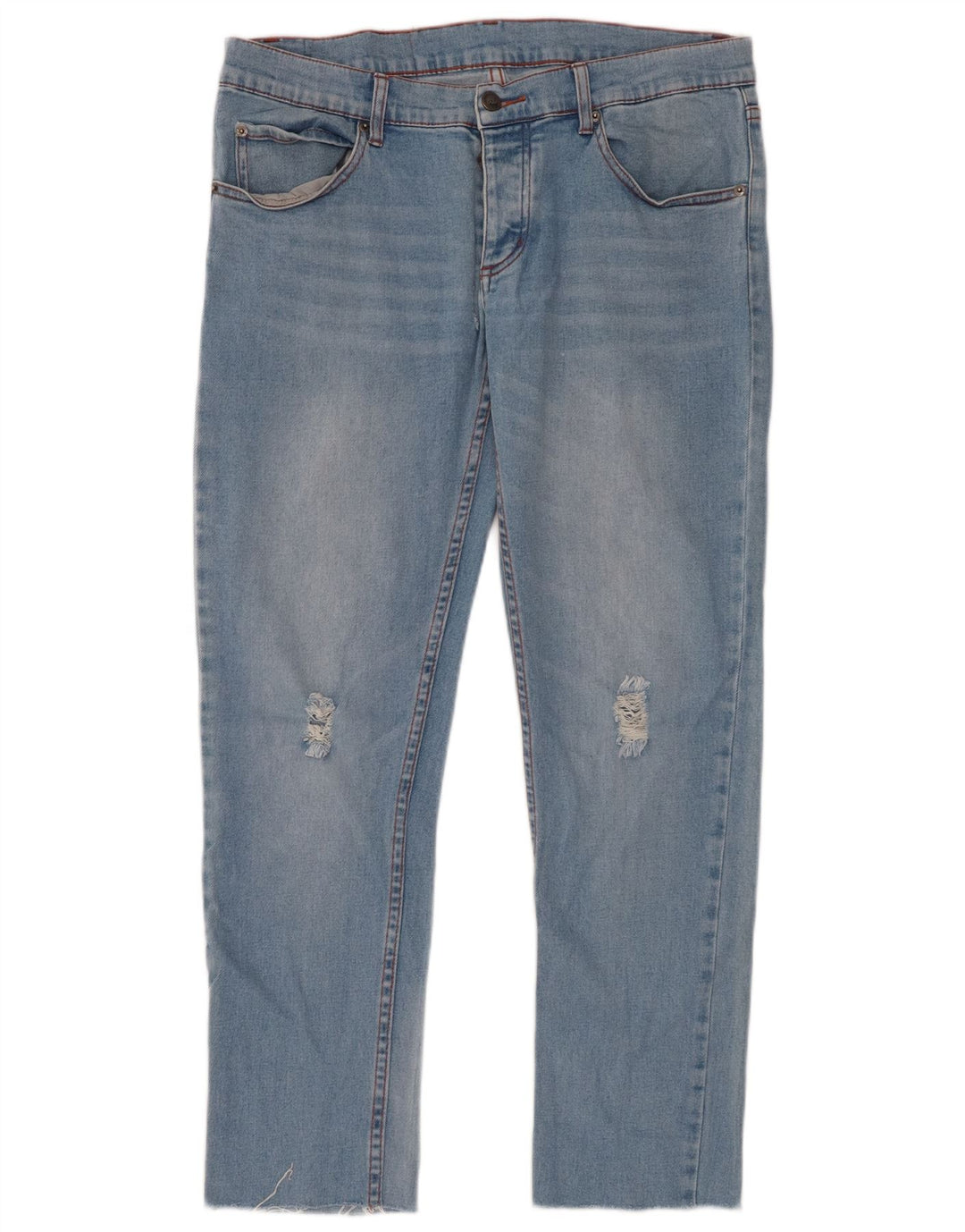 CHEAP MONDAY Jean Slim effet vieilli pour homme W32 L28 bleu coton