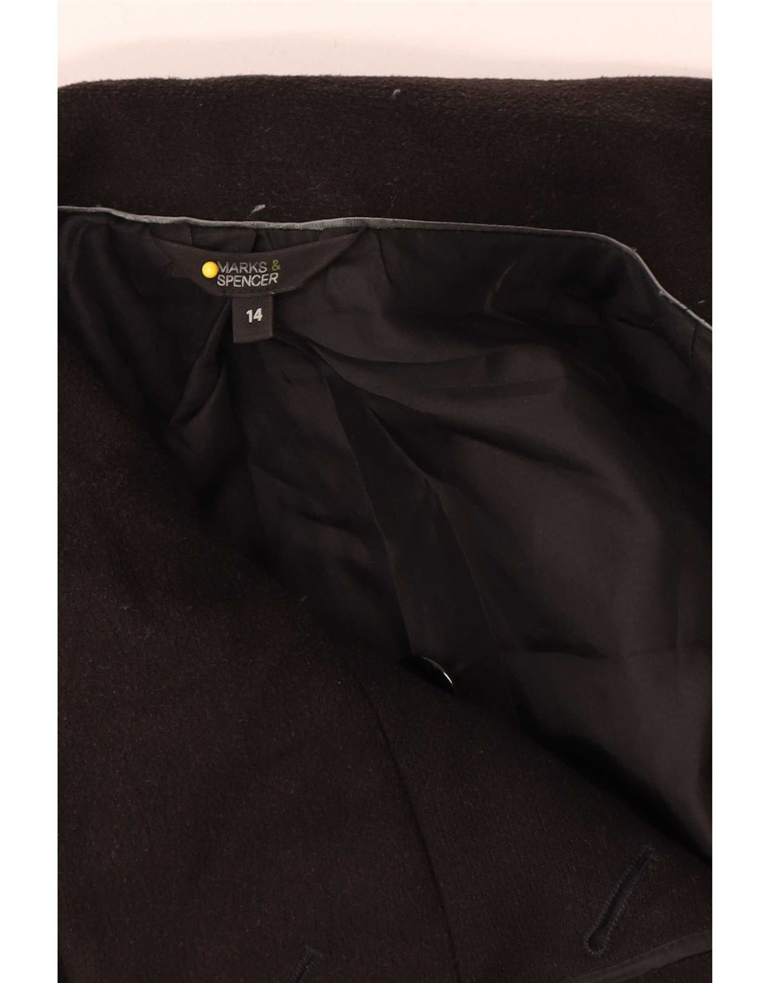 Marks & Spencer Manteau pour femme UK 44 Medium Noir Polyester