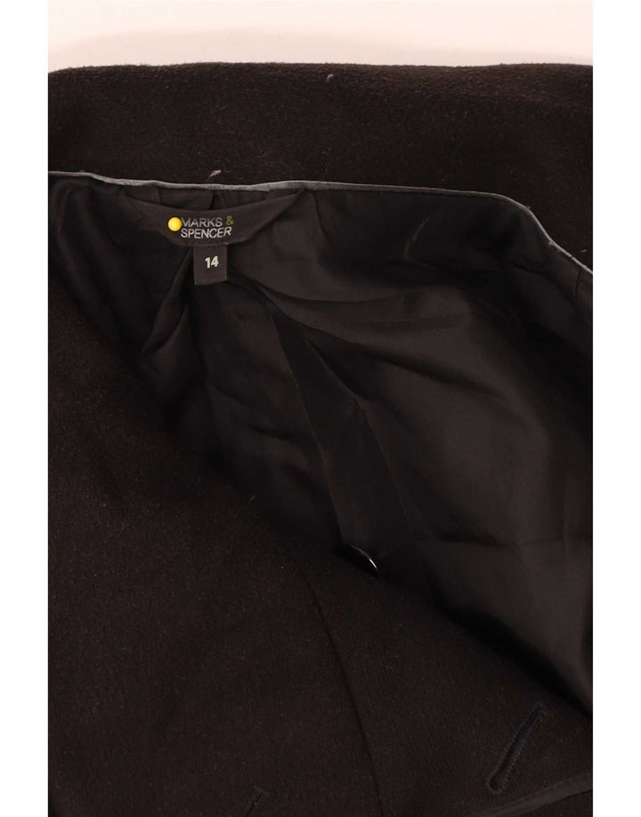 Marks & Spencer Manteau pour femme UK 44 Medium Noir Polyester