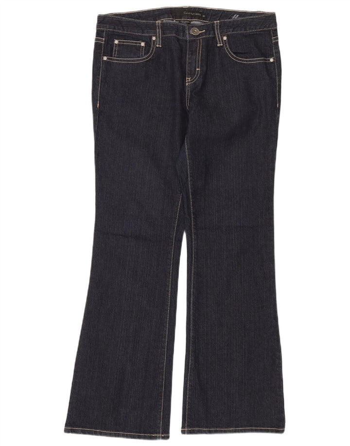 CALVIN KLEIN Jean évasé pour femme US 10 Medium W32 L30 Bleu marine Coton
