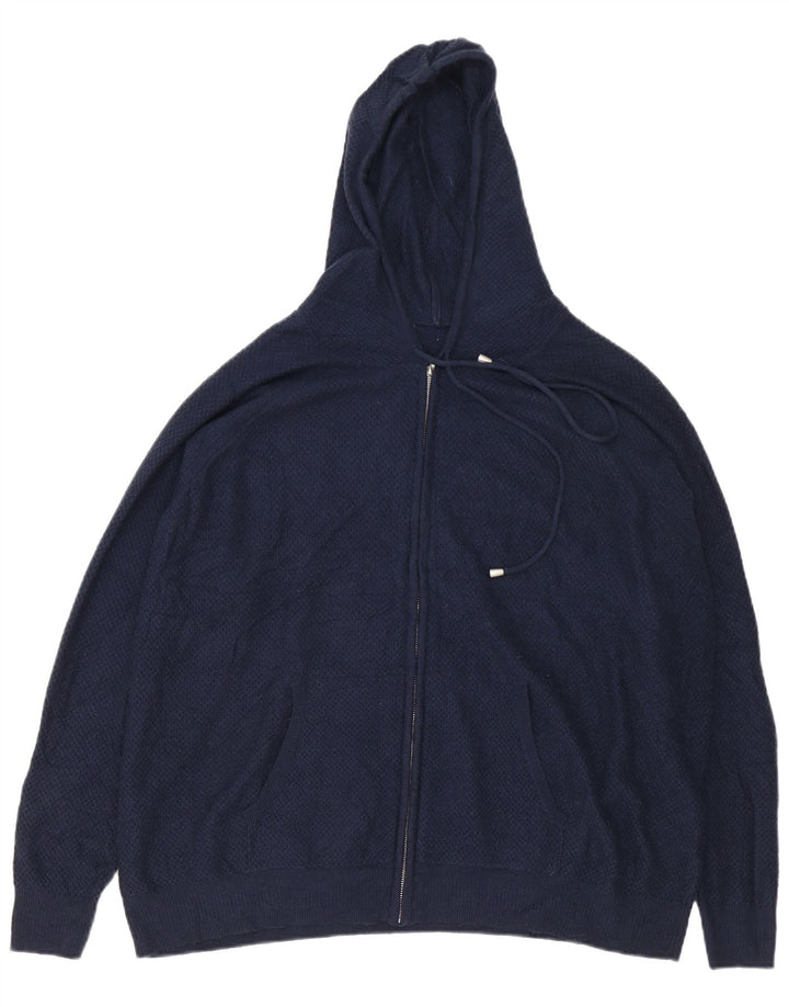 Marks & Spencer Pull col zippé pour homme XL Bleu marine Viscose