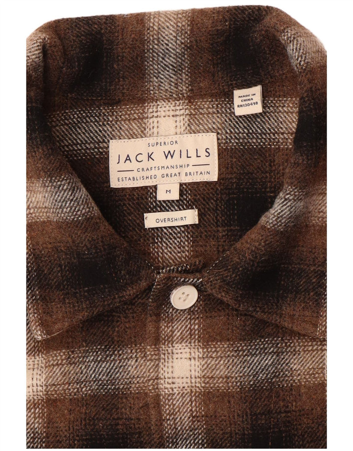 Jack Wills Chemise en flanelle surchemise pour homme à carreaux marron moyen