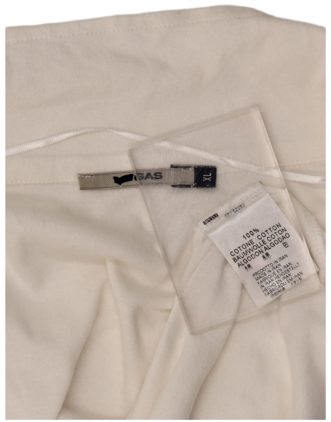 GAS Polo Graphique Femme UK 18 XL Coton Blanc