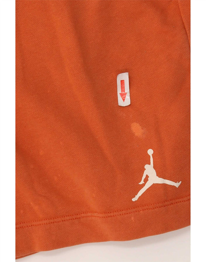 Jordan Short de sport graphique pour homme Petit coton orange