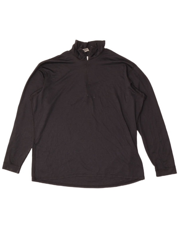 Patagonia Homme Zip Neck Pullover Survêtement Top XL Noir Polyester