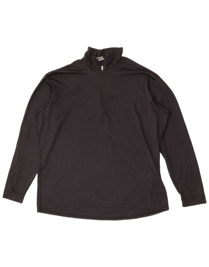 Patagonia Homme Zip Neck Pullover Survêtement Top XL Noir Polyester