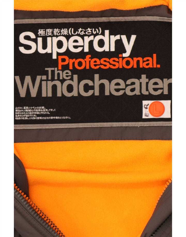 Superdry Veste coupe-vent graphique The Windcheater pour homme UK 40 Large Gris