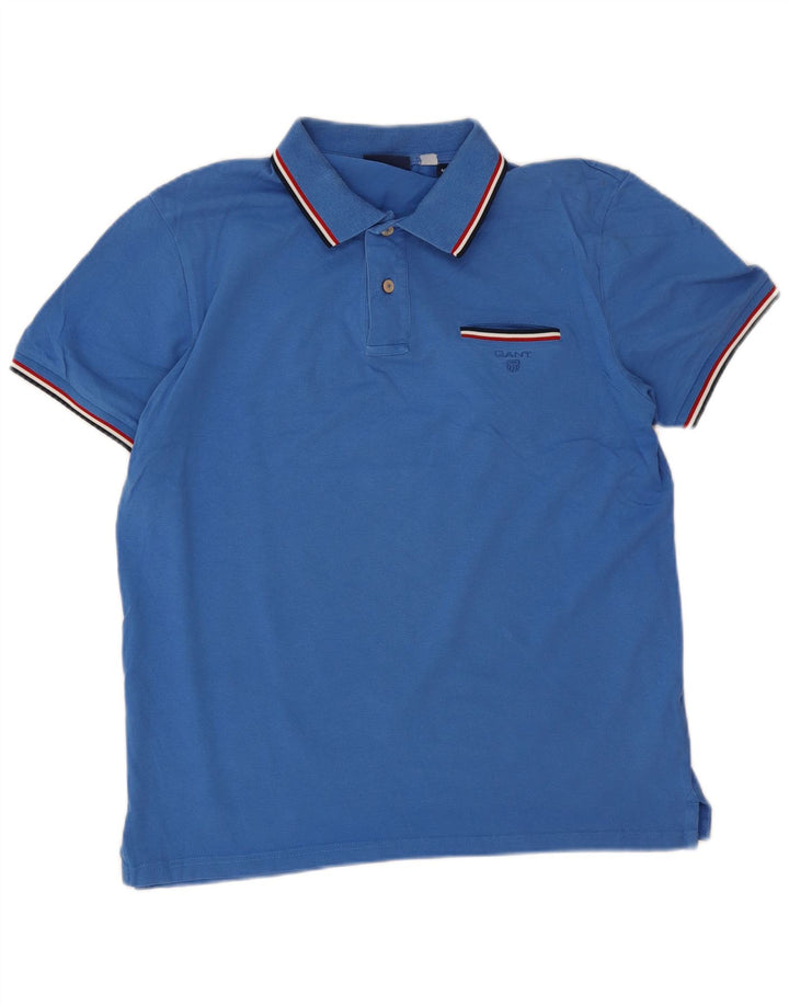 Gant Polo Homme Bleu Moyen Coton