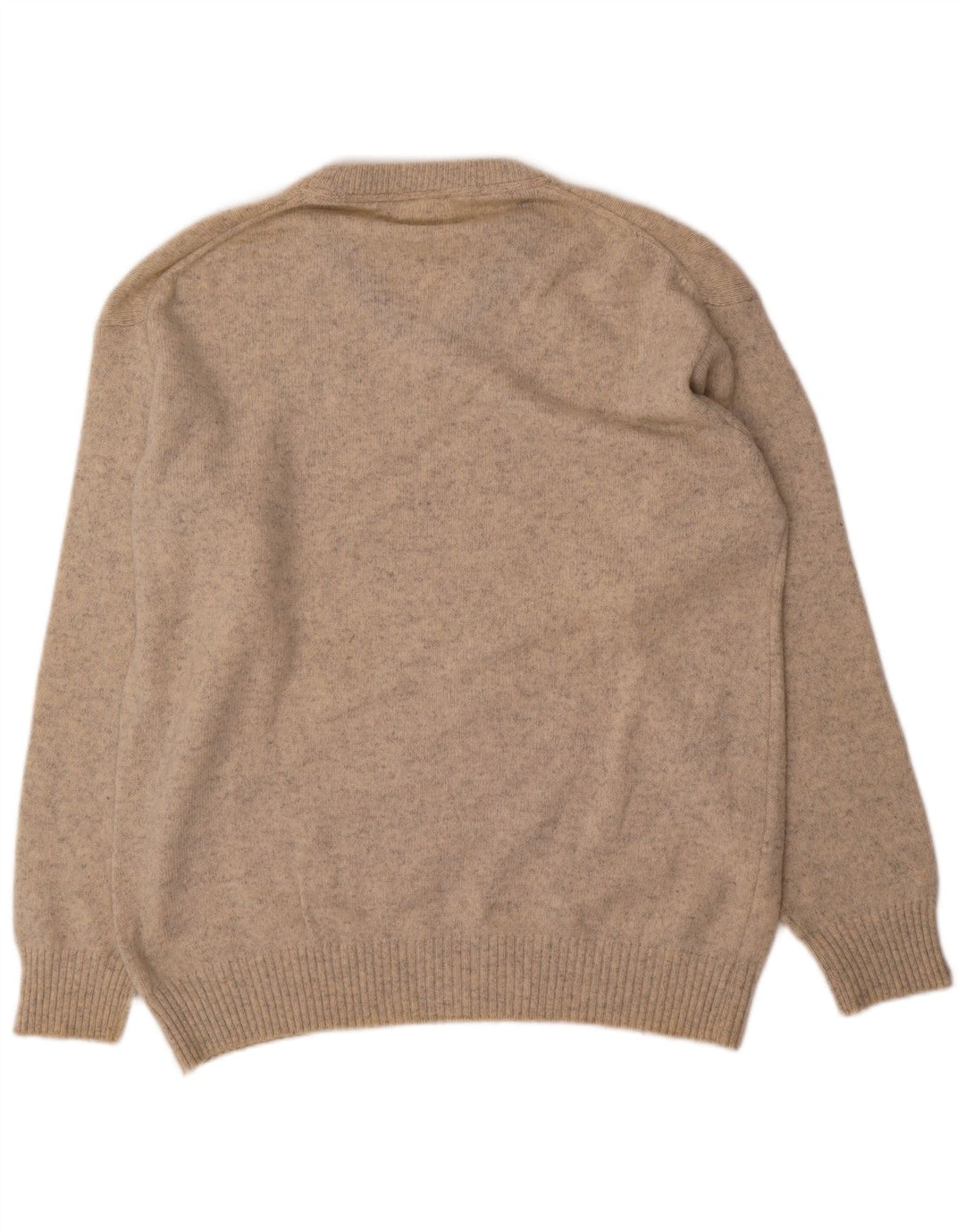 Murphy & Nye Pull col V pour homme en laine mouchetée beige