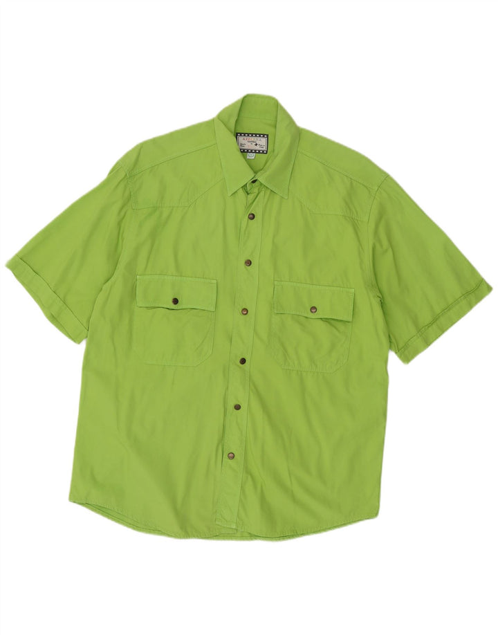 Azzurra Chemise à Manches Courtes Homme Vert Moyen