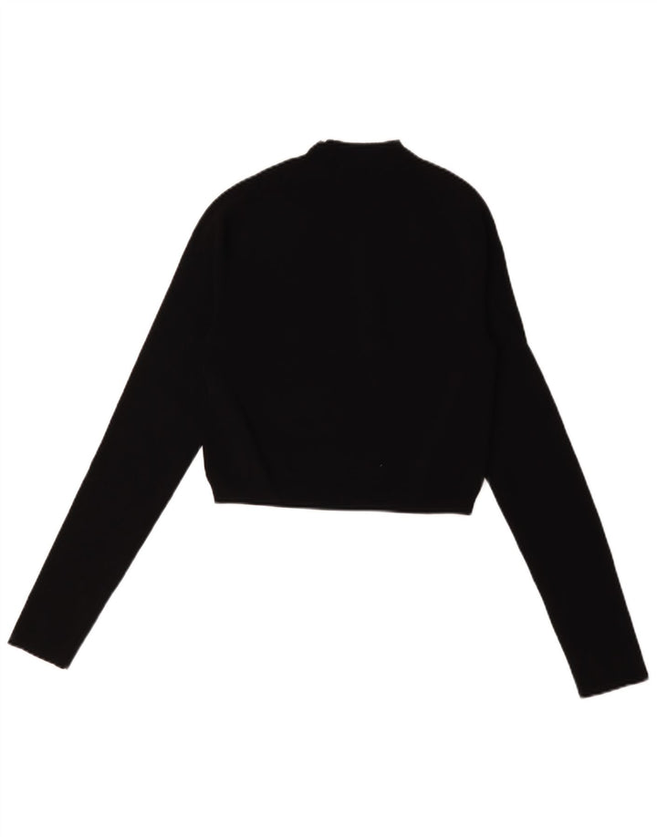 Cos Pull court à col roulé pour femme UK 10 Petit Noir Polyamide