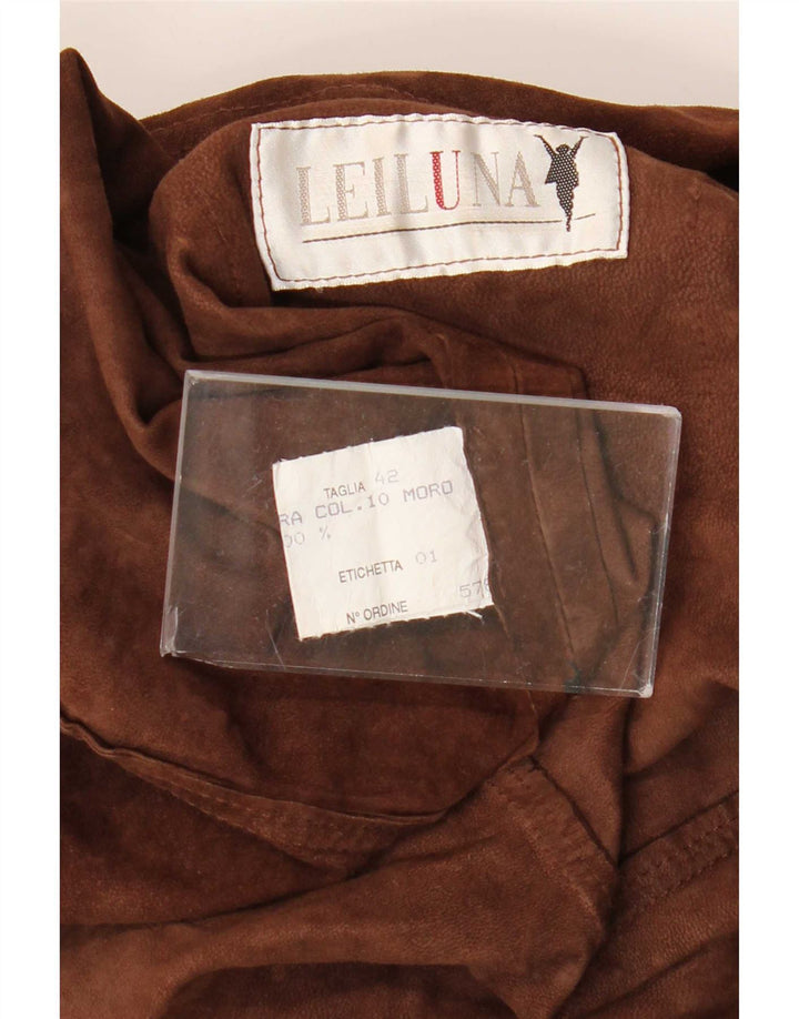 Chemise en daim femme vintage IT 42 Marron moyen