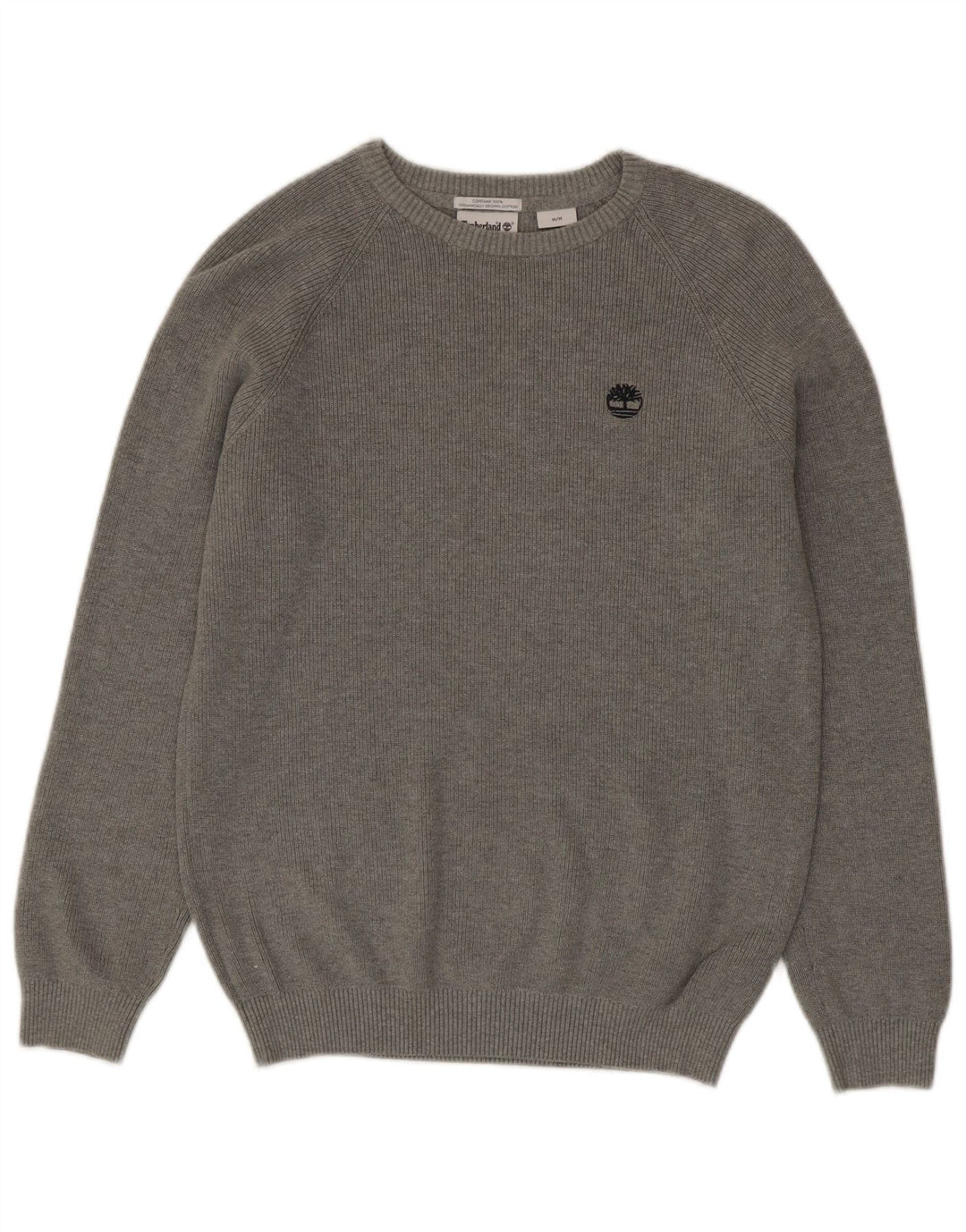 Timberland Pull Col Ras du Cou Homme Gris Moyen Coton