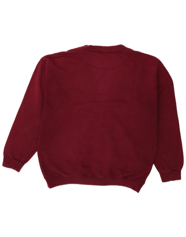 Benetton Cardigan Pull XL Bordeaux Coton Homme